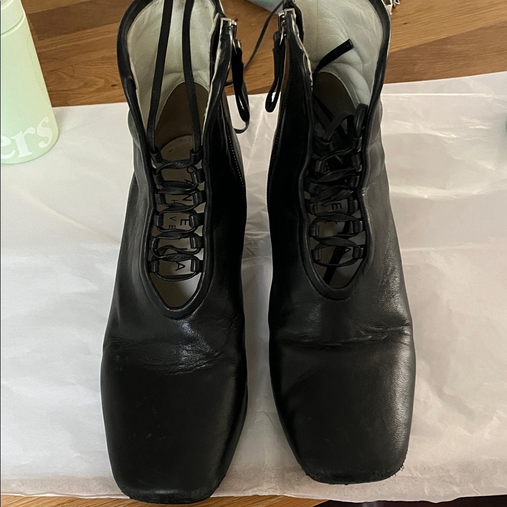 Daniella Shevel Black Lace Up CLEO Boots